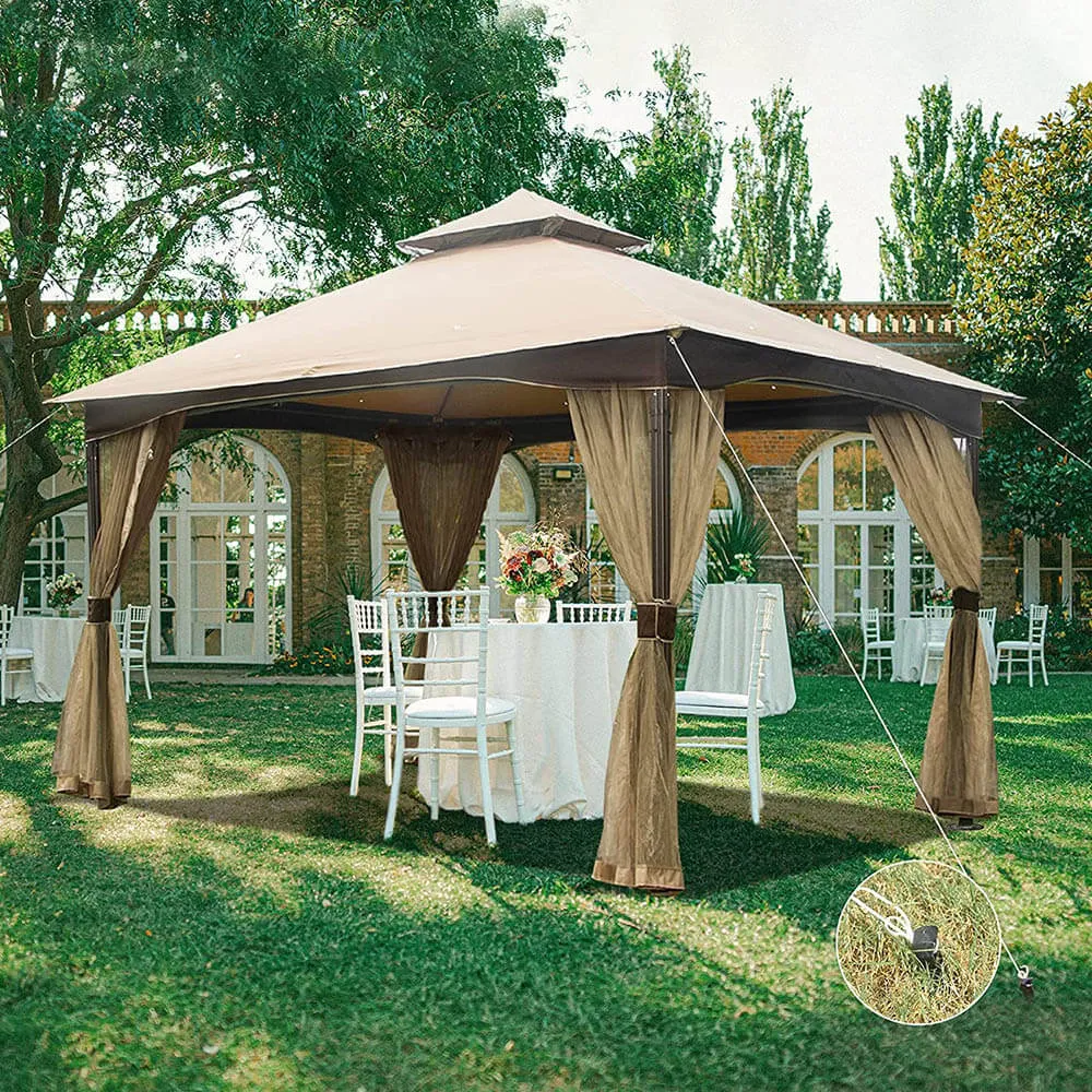 10'x13' Soft Double Roof Gazebo