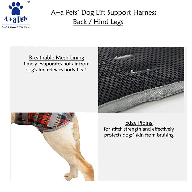 A a Pets' Dog Lift Support Harness for hind legs