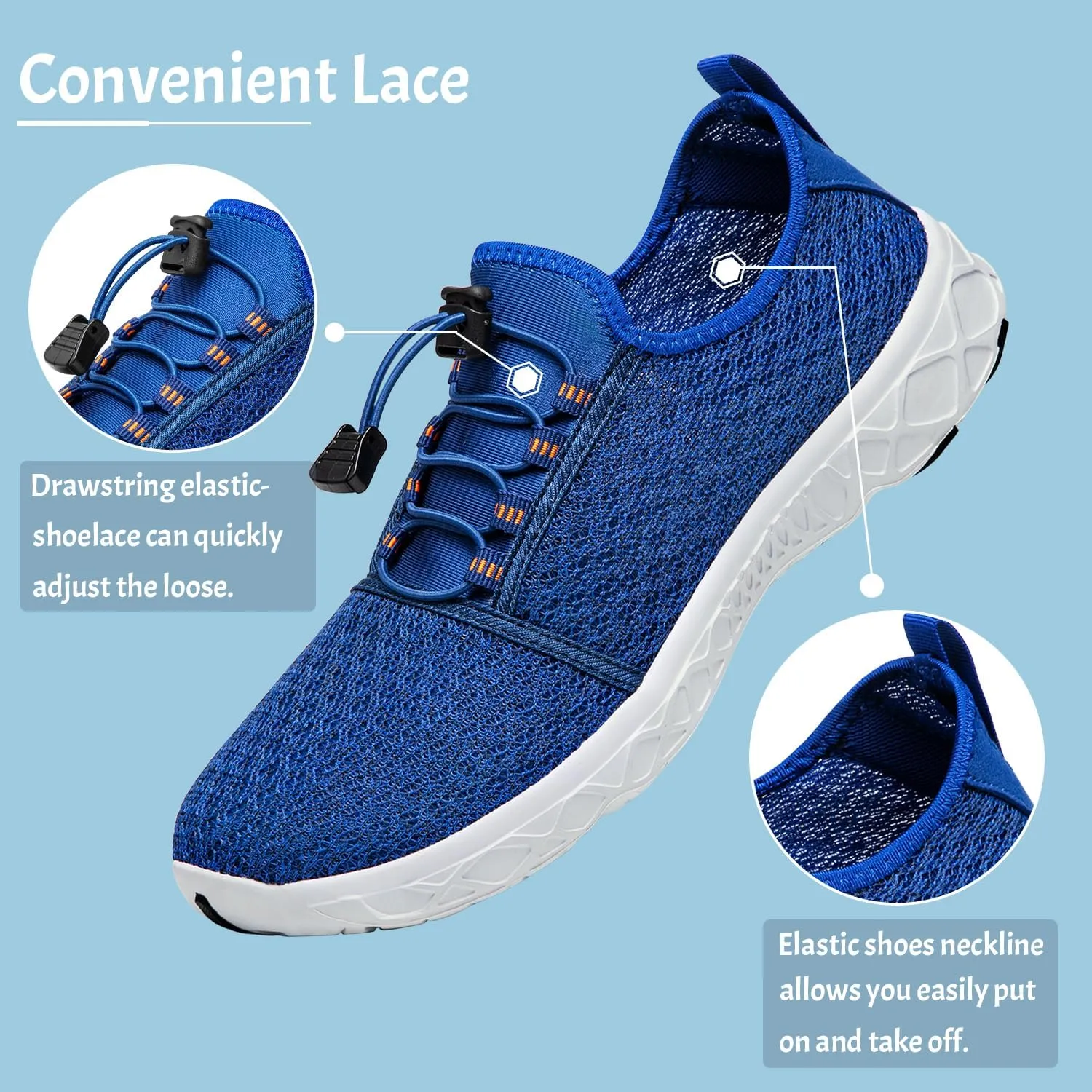 ATHMILE Water Shoes for Men Women Barefoot Hiking Swim River Shoes Adult Lake Pool Aqua Socks Beach Quick Dry for Hiking Surfing Kayaking Sport Accessories Camping Must Haves