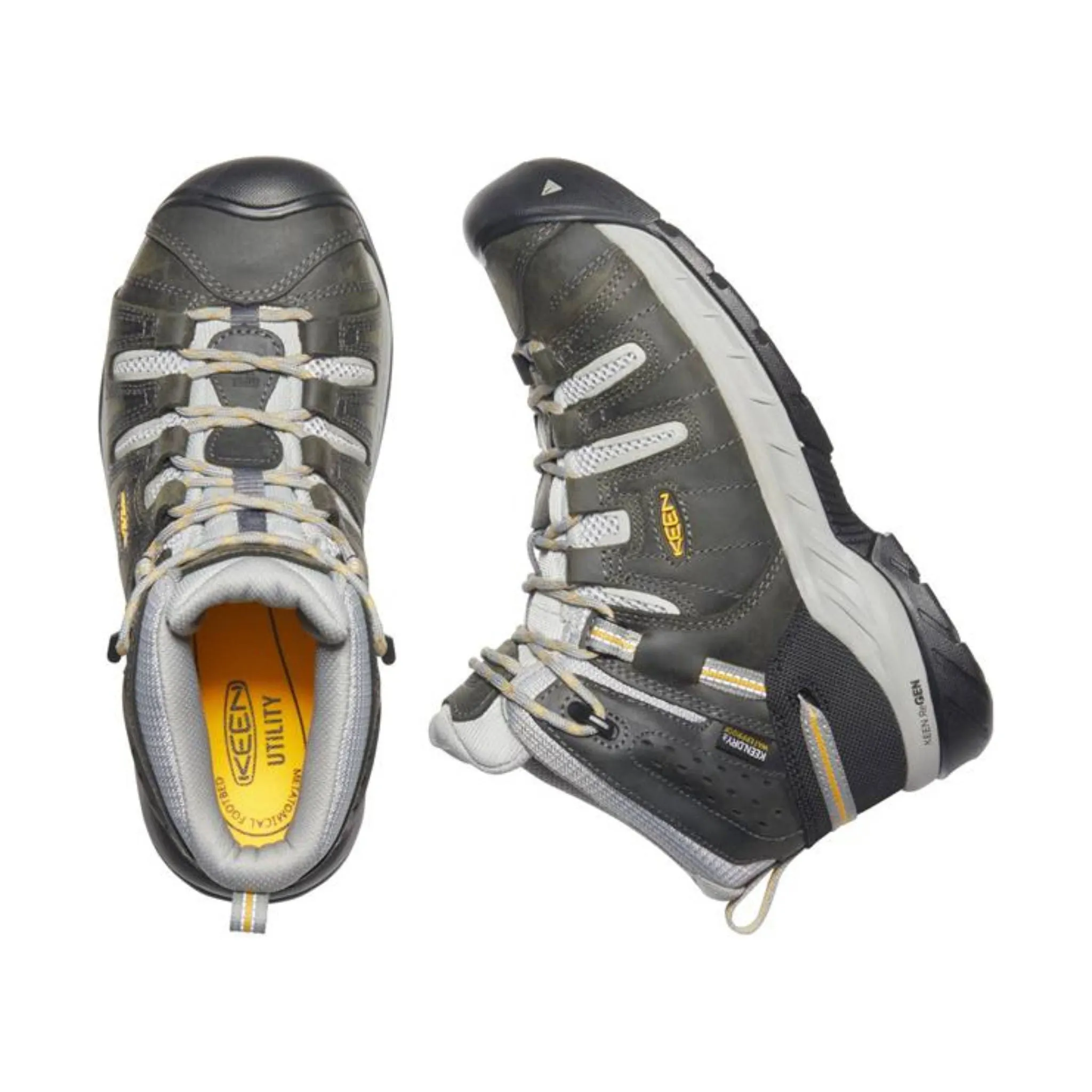 KEEN Utility Women's Flint II Mid Waterproof Steel Toe Work Boots - Magnet