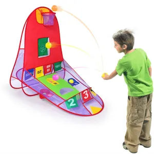 Kids Ball Tent Play House with Basketball Basket Outdoor Indoor Sport Game