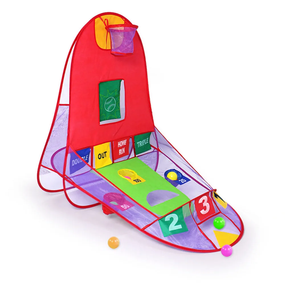 Kids Ball Tent Play House with Basketball Basket Outdoor Indoor Sport Game