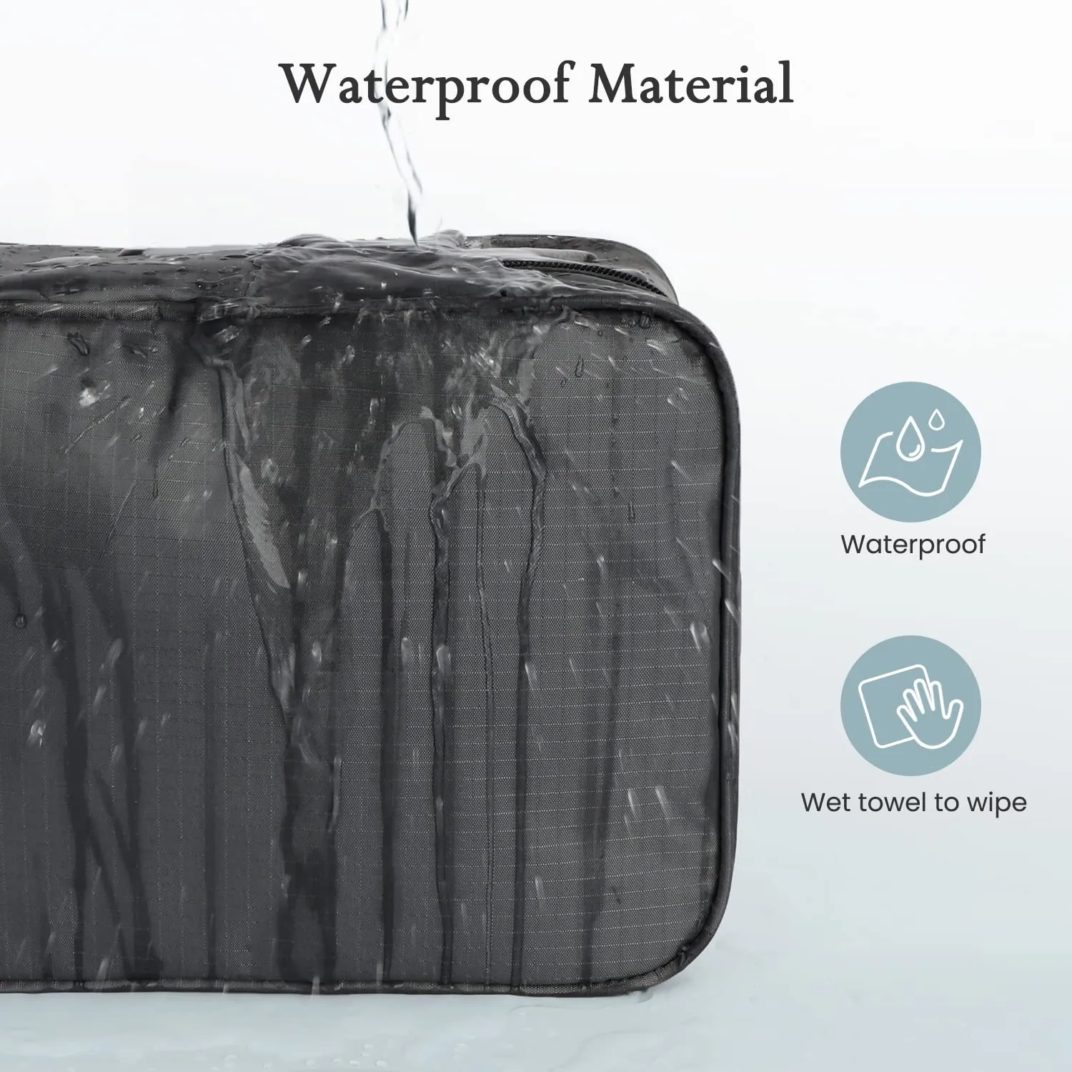 Maliton Toiletry Bag for Men & Women Large Toiletry Bags for Traveling Hanging Toiletry Bag Hygiene Bag with 4 Compartments Waterproof Bathroom Shower Bag (Black)