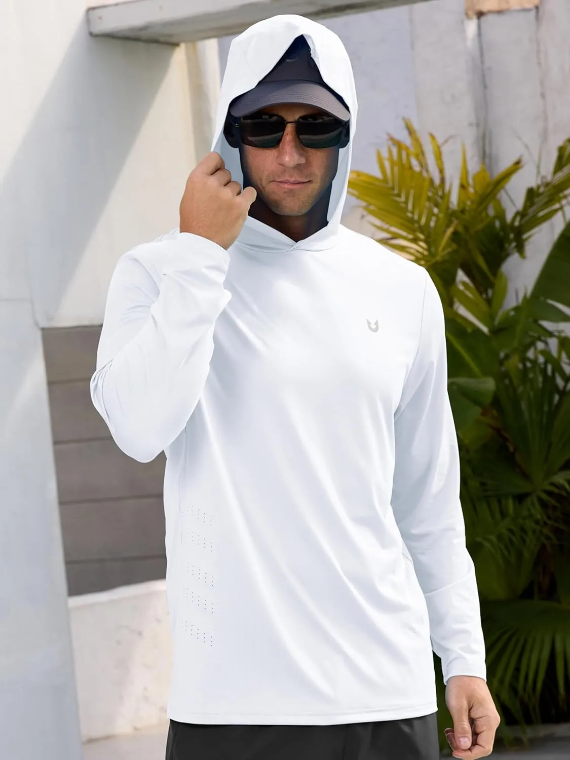 NORTHYARD Men's UPF 50  Long Sleeve Hoodie Shirts Sun Protection Fishing Swim Lightweight Quick Dry Workout UV SPF Rash Guard