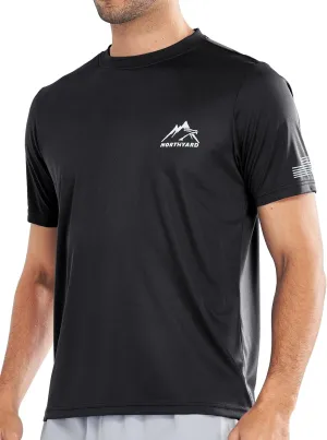 NORTHYARD Men's UPF 50  Sun Protection Shirts Swim SPF UV Quick Dry Short Sleeve T-Shirts for Athletic Fishing Rash Guard