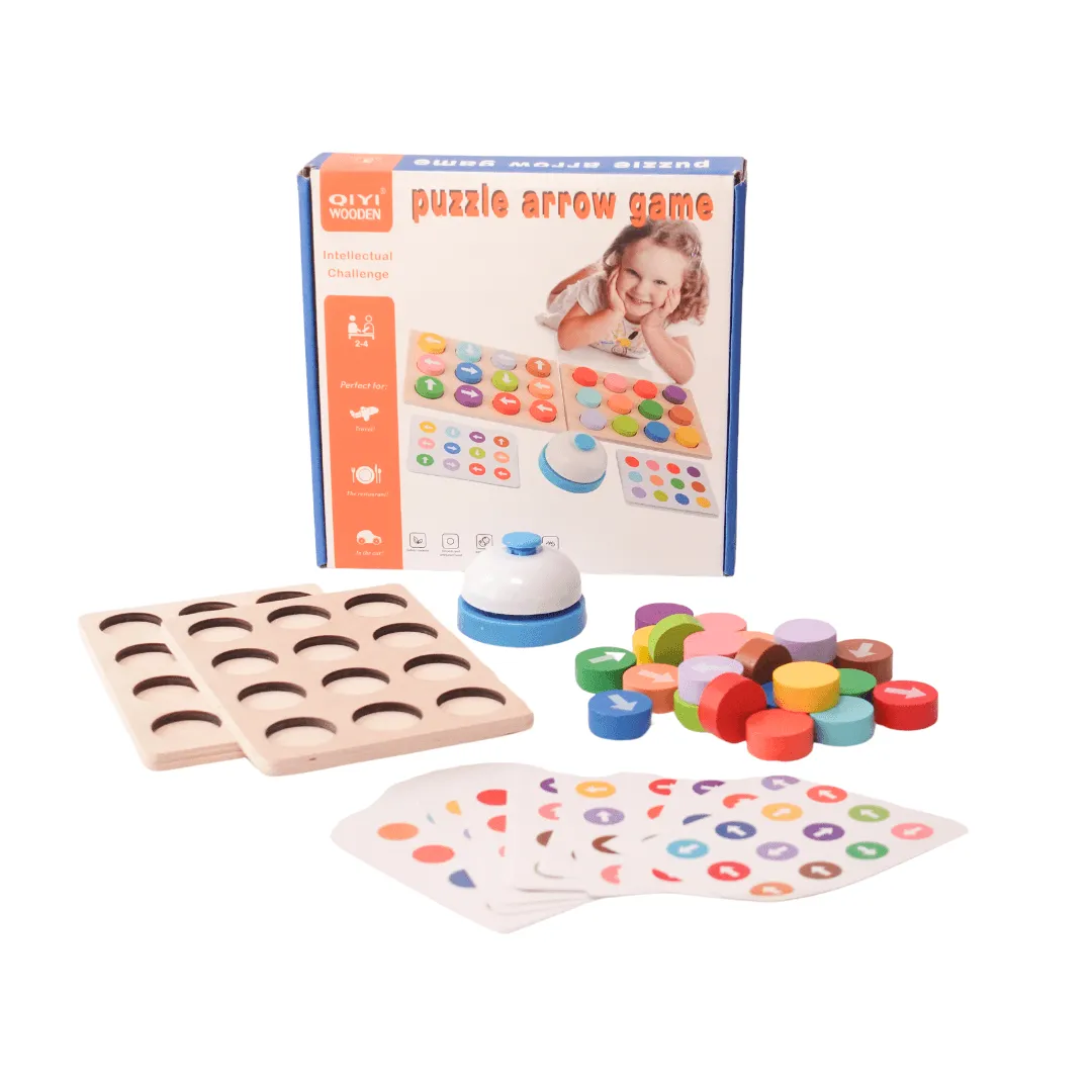 Puzzle Arrow Game Wooden Puzzle with Bell Kit for kids 3  Years