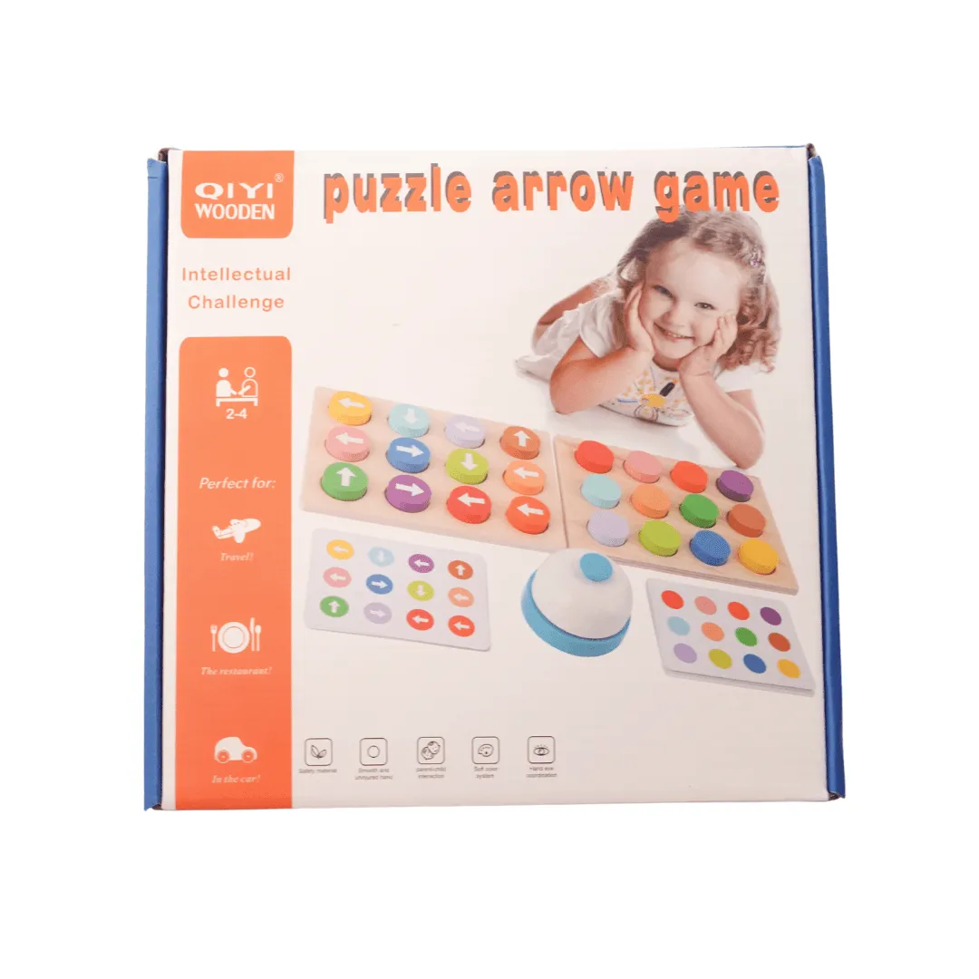 Puzzle Arrow Game Wooden Puzzle with Bell Kit for kids 3  Years