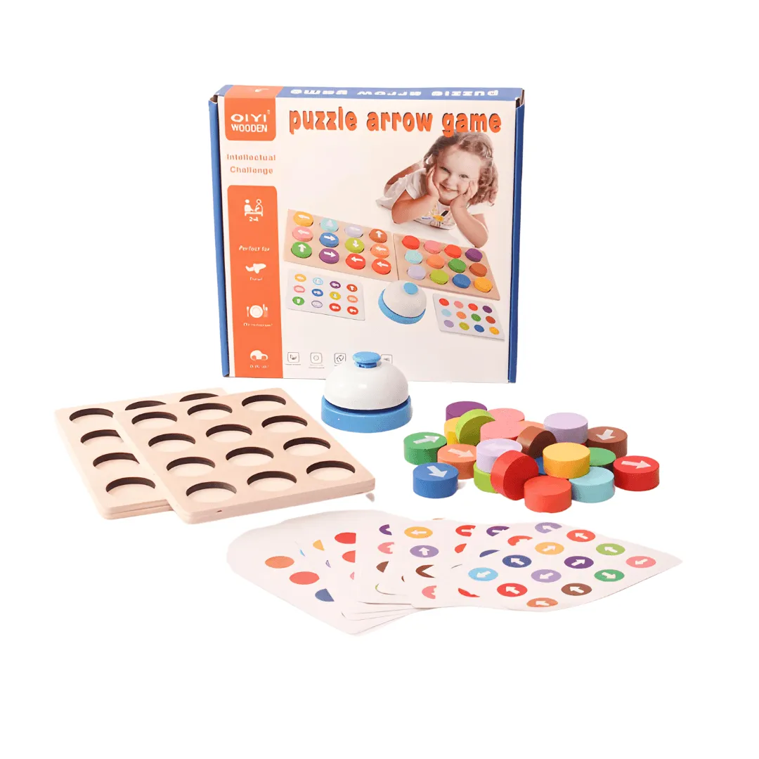 Puzzle Arrow Game Wooden Puzzle with Bell Kit for kids 3  Years