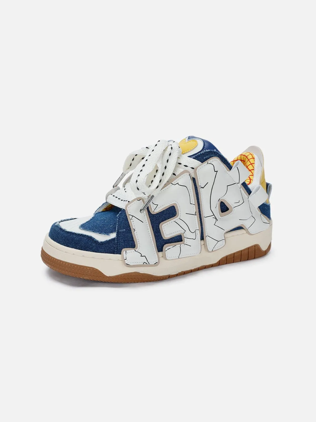 StarryClimb Applique Embroidery Big Letter Skate Shoes