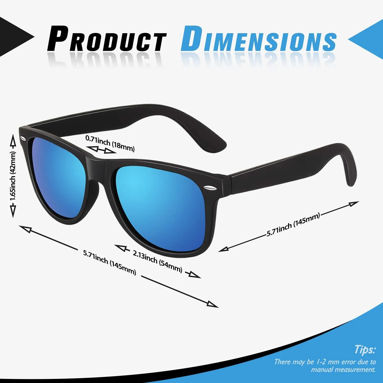 Sunier Polarized Sunglasses for Men and Women, Retro Square Matte Finish UV400 Protection Shades for Driving, Fishing