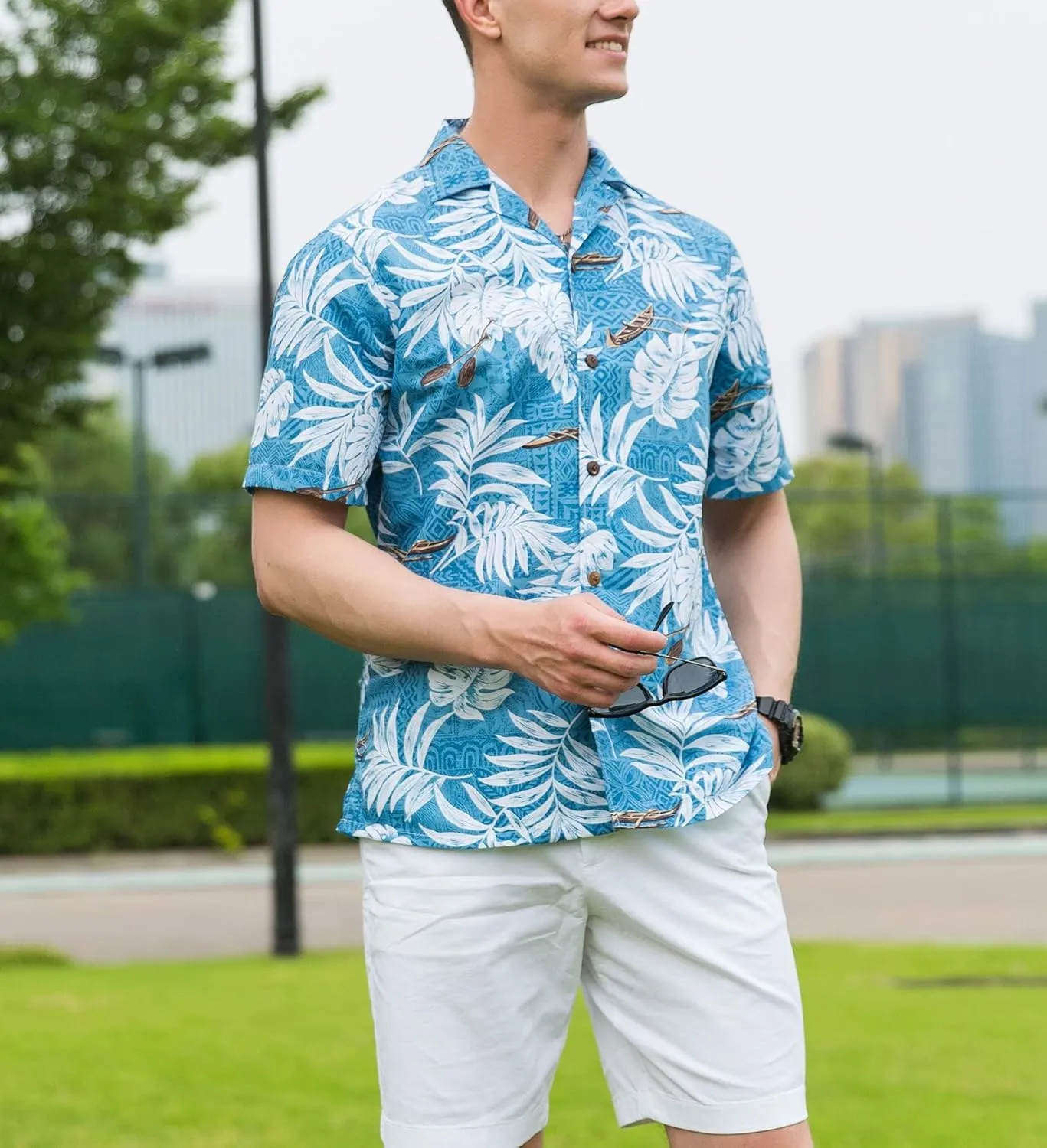 Tropical Storm Hawaiian Shirts for Men Short Sleeve Regular Fit Mens Floral Shirts