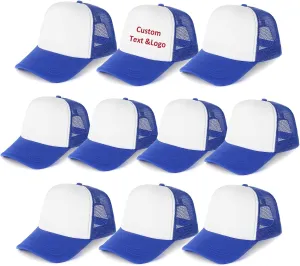 Ultrafun 10 Pack Trucker Hat Mesh Sublimation Blank Hats Adjustable Baseball Caps Hats for Men Women