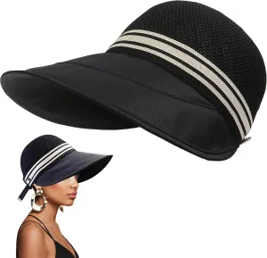 Womens Sun Hats Wide Brim??Breathable Plus Wide Peaked Cap for UV Protection Hiking Fishing Beach Outdoor Riding Horse UPF 50 